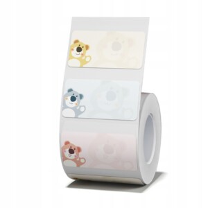 Niimbot etykiety naklejki 40*20mm miśki 320szt do b21/b3s/b1 oryginalne - miniatura 1