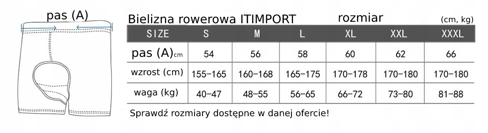 Szorty spodenki rowerowe bokserki żel wkładka 2xl - obrazek 7