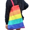 Torba torebka na zakupy bawełniana tęczowa tęcza pride lgbt duża xxl - miniatura 2