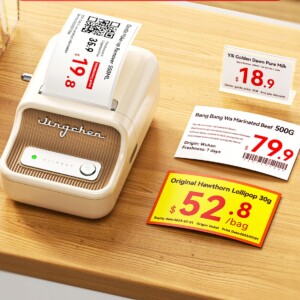 Niimbot drukarka termiczna naklejki bluetooth b21 pro kremowa 300dpi - miniatura 4