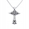 Naszyjnik srebrny łańcuszek krzyż hufiec 317 - miniatura 2