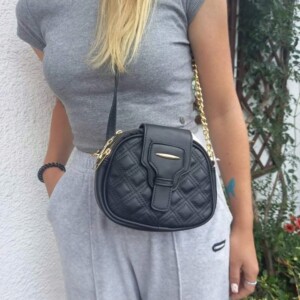 Torebka damska skórzana torba ramię pikowana t07 - miniatura 4