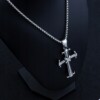 Naszyjnik srebrny stal łańcuszek krzyżyk x 319 - miniatura 6