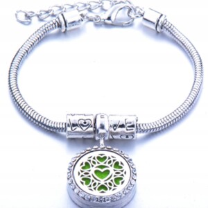 Bransoletka do aromaterapii stal serduszko b21
