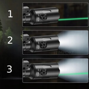 Celownik laser zielony i latarka 2w1 picatinny mlok ar15 asg 1000lm 16850 - miniatura 5