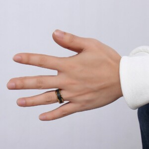 Obrączka pierścień z wolframu wolfring eu22 us10 - miniatura 11