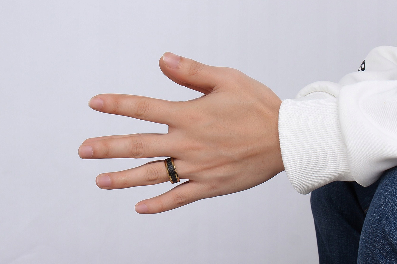 Obrączka pierścień z wolframu wolfring eu22 us10 - obrazek 11