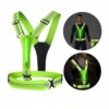 Kamizelka odblaskowa szelki do biegania rower podwójny 2x led usb kieszeń - miniatura 1