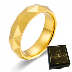 Obrączka pierścionek wolfram biżuteria wolfring złota eu25 us11 - miniatura 1