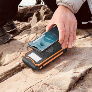 Powerbank solarny 4xusb 20000mah 20w indukcja ip65 - miniatura 4
