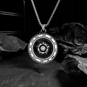 Naszyjnik srebrny łańcuszek kwiat gwiazda 326 - miniatura 3