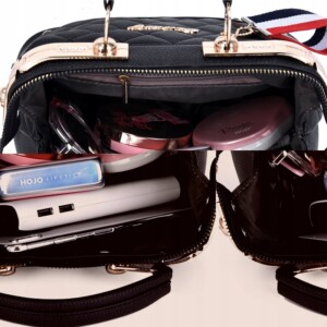 Torebka damska skórzana na ramię kuferek eko modna - miniatura 4