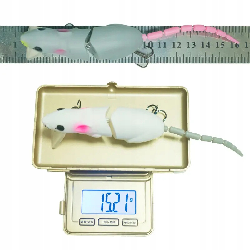 Wobler przynęta wędkarska szczupak sandacz sum 15.5g 8.5cm mysz szczur - zdjęcie 6