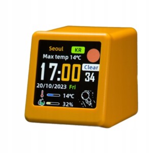 Stacja pogodowa budzik wyświetlacz wifi gif animacje zegar pogoda 4,5cm