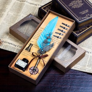 Zestaw do kaligrafii pióro uchwyt stalówki retro - miniatura 2