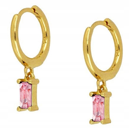 Kolczyki miedziane modne klasyczne k07 złote róż