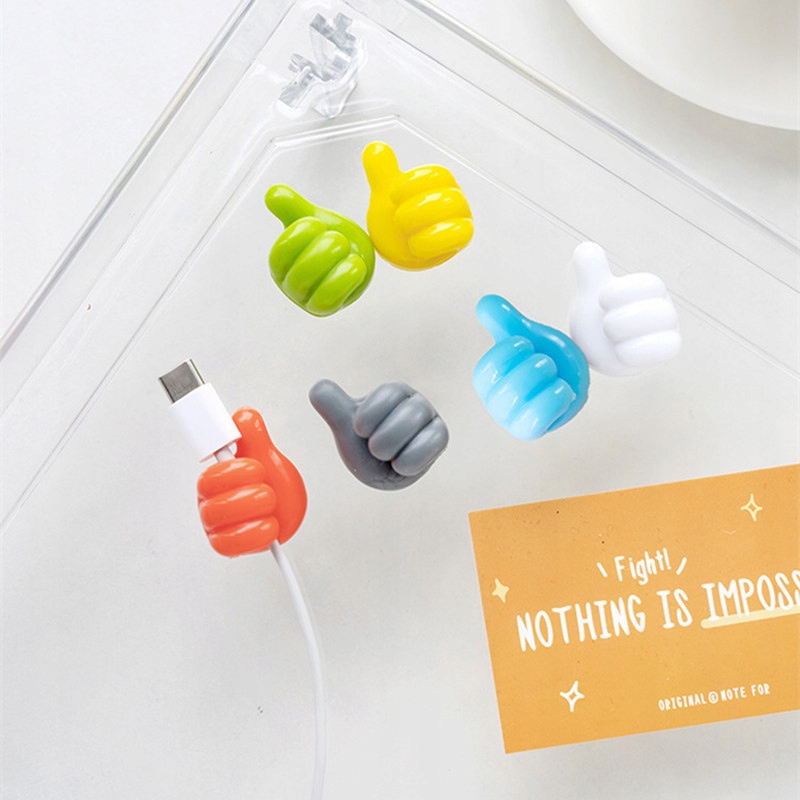 Organizer do kabli zestaw 5 sztuk pięść ręka ok kolorowy mix klucze - obrazek 4