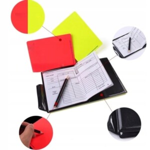 Zestaw sędziowski kartki sędziego piłki nożnej notes ołówek piłkarski - miniatura 4