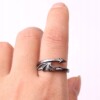Srebrny pierścionek gotycki retro punk boho 155 - miniatura 2