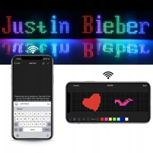 Programowalny wyświetlacz led pixel art full color usb bluetooth aplikacja - miniatura 16