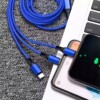Kabel ładowarka 3w1 micro typ-c do iphone usb-c 5a - miniatura 5