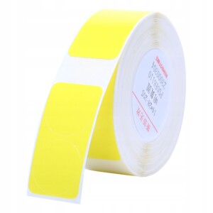 Niimbot etykiety naklejki okrągłe żółte 14x28mm podwójne 205x do serii d - miniatura 1