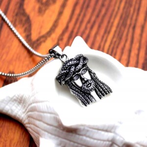 Naszyjnik srebrny stal łańcuszek słowiański 332 - miniatura 4