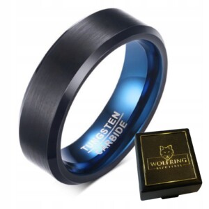 Obrączka pierścionek wolfram biżuteria wolfring czarna eu25 us11 - miniatura 1