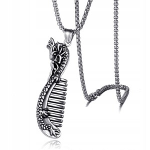 Naszyjnik srebrny łańcuszek smok drapieżnik 346 - miniatura 1