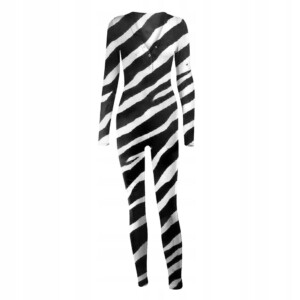 Piżama damska prezent na walentynki dla niej rozpinana z kalpką zebra xl - miniatura 5