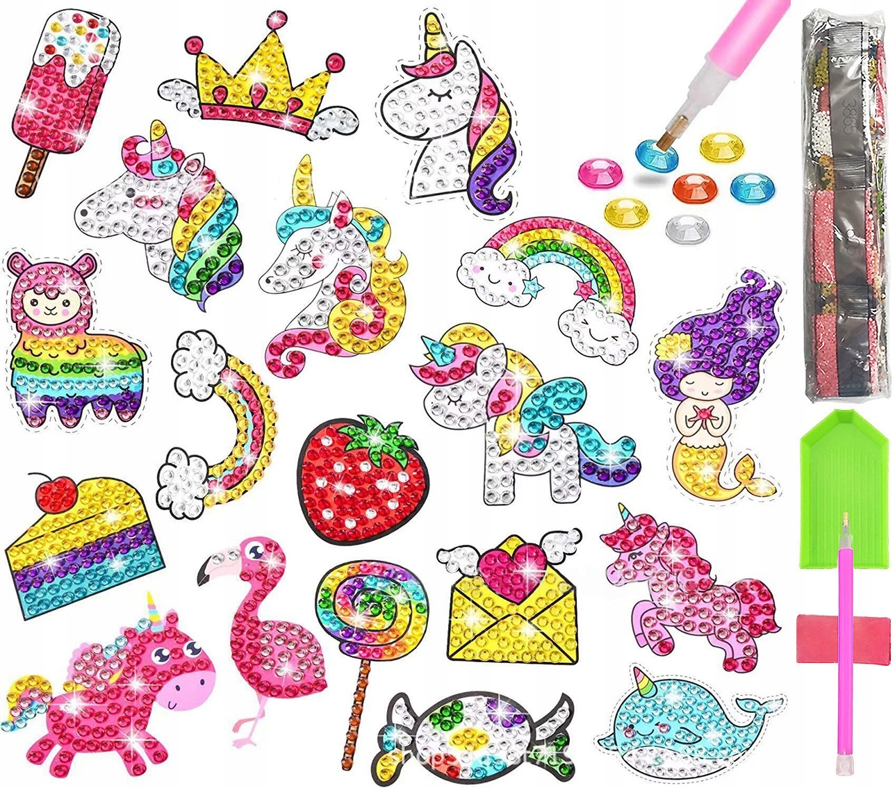 Haft diamentowy 5d zestaw dzieci najklejki puzzle