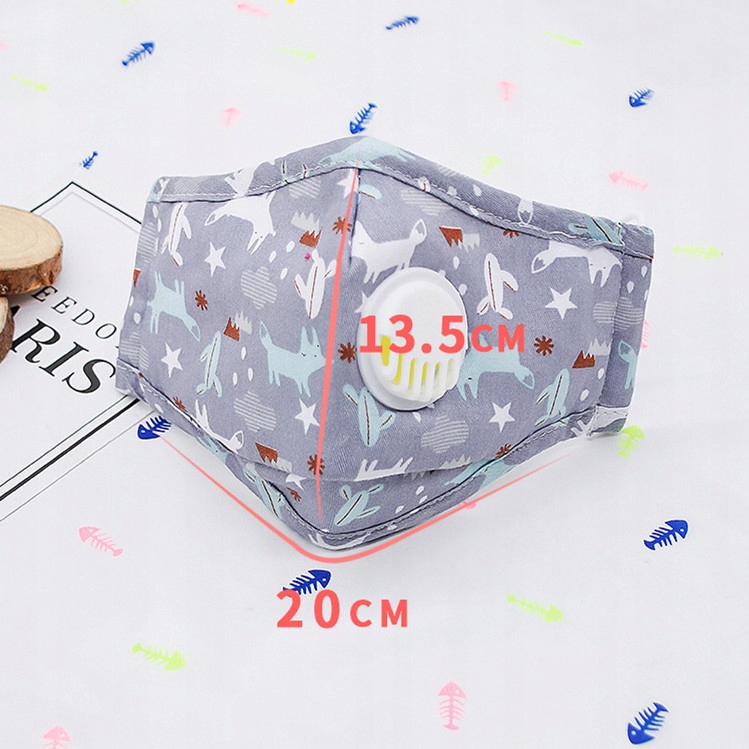 Dla dzieci maska panda niebieska + 3x filtr pm 2.5 - obrazek 5