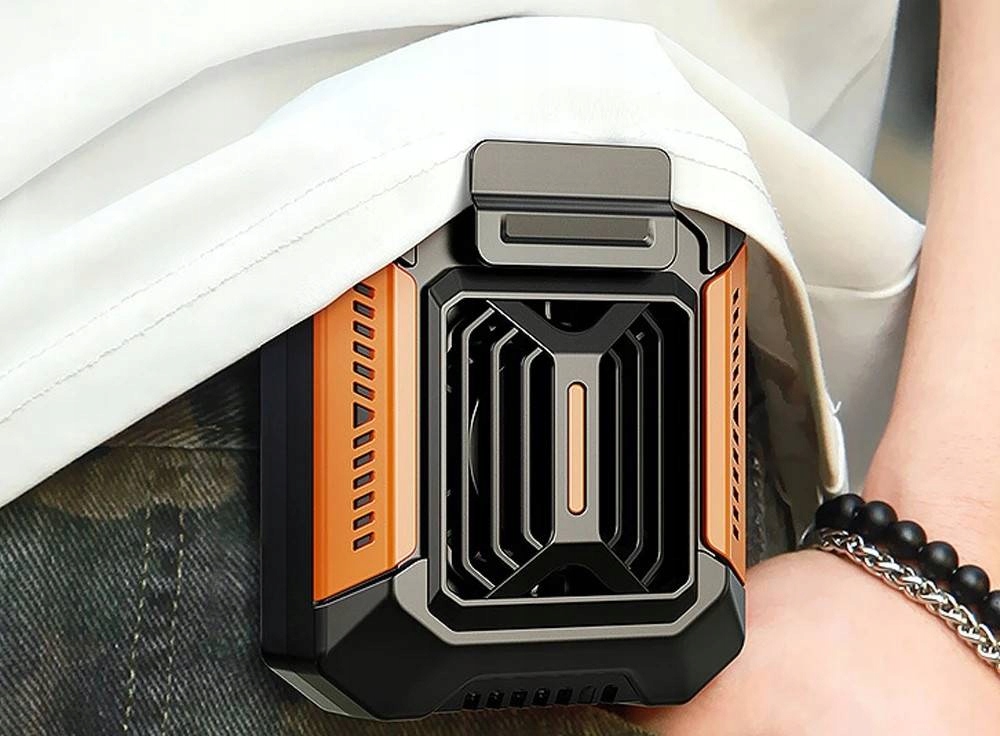 Wiatrak mobilny turystyczny usb wentylator kemping sportowy na pasek 24h - obrazek 10