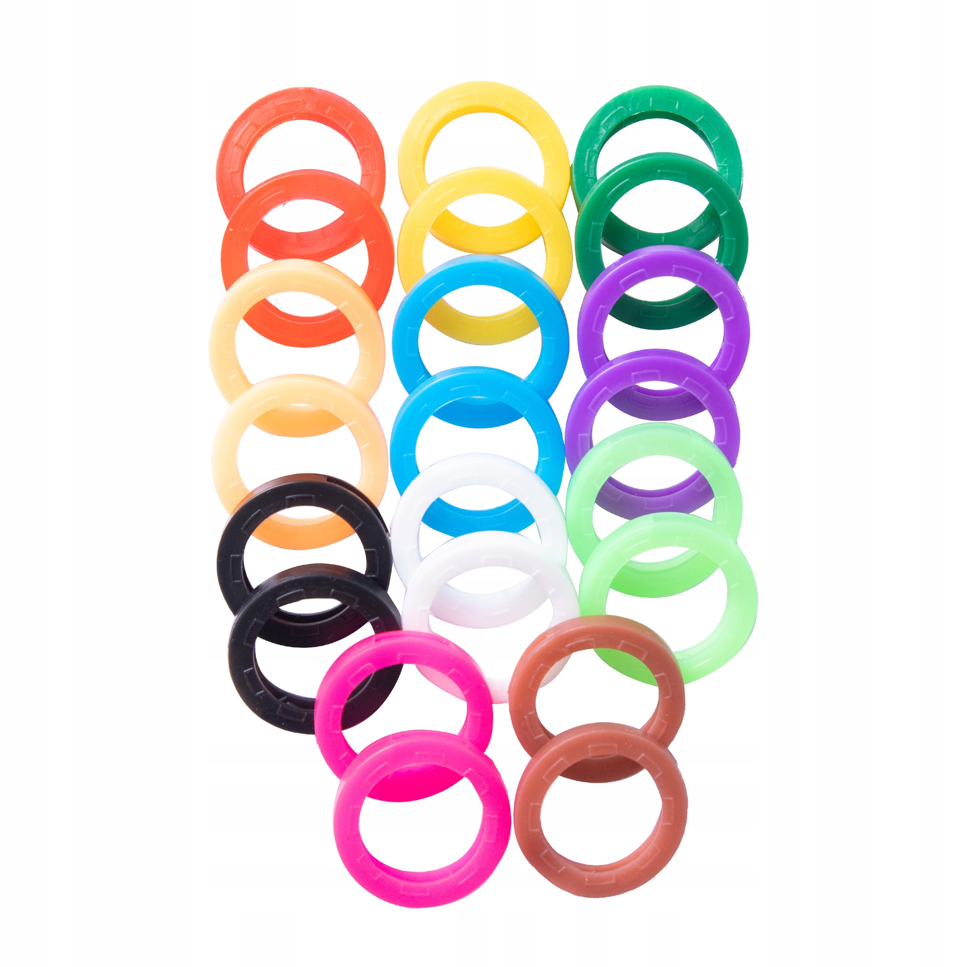 Nakładki klucze okrągłe kółka komplet identyfikatory etykiety silikon 32szt - obrazek 8