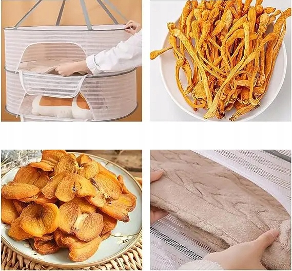 Naturalna suszarka do warzyw owoców grzybów ubrań ryb 3 poziomy zewnętrzna - zdjęcie 3