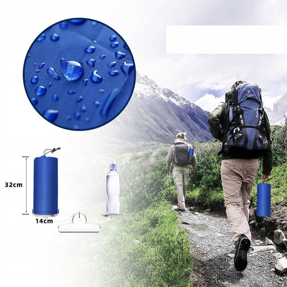 Materac kempingowy mata namiot łożko pompka turystyczny dwuosobowy zwijany - obrazek 6