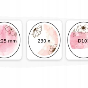 Niimbot etykiety naklejki do d101 25*25mm 230x róż - miniatura 1