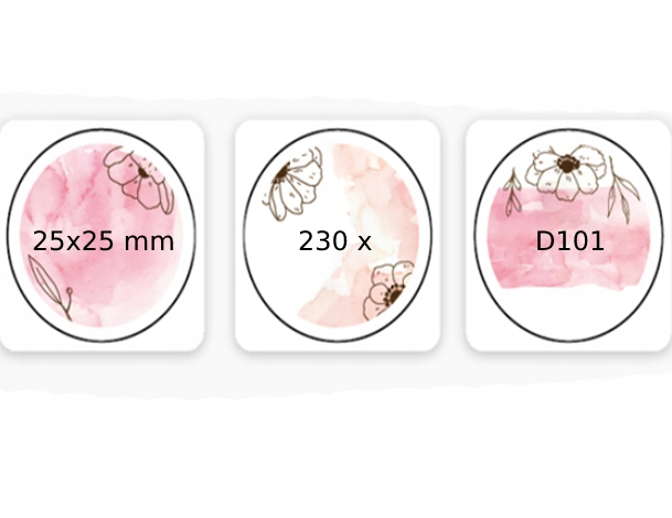 Niimbot etykiety naklejki do d101 25*25mm 230x róż