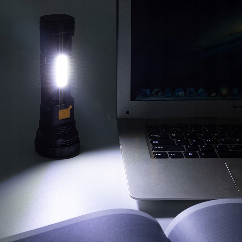 Latarka solarna ładowana słonecznie led powerbank 3 tryby kemping survival - zdjęcie 7