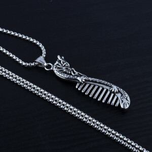 Naszyjnik srebrny łańcuszek smok drapieżnik 346 - miniatura 9