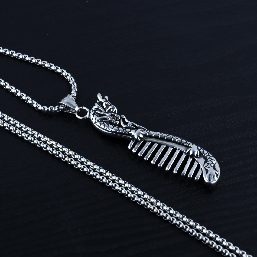 Naszyjnik srebrny łańcuszek smok drapieżnik 346 - obrazek 9