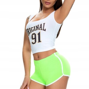 Szorty damskie sportowe wygodne spodenki zielone m - miniatura 6