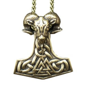 Naszyjnik młot thora valknut kompas baran 126