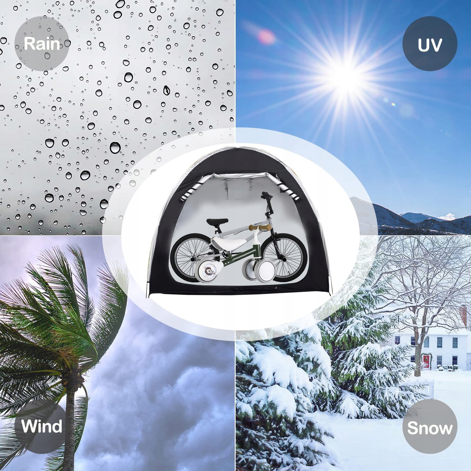 Namiot rowerowy całoroczny wodoodporny ogrodowy schowek na rower xxl - zdjęcie 10