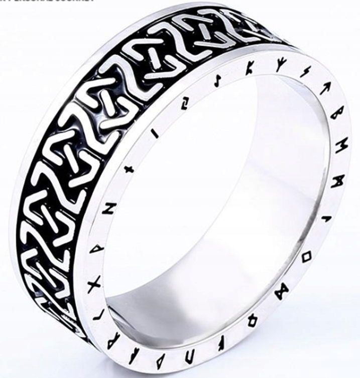 Pierścień sygnet wikingów nordycki amulet runa 467