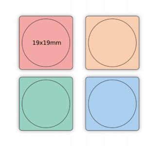 Niimbot naklejki seria db 19*19 290x okrągłe kolor - miniatura 1