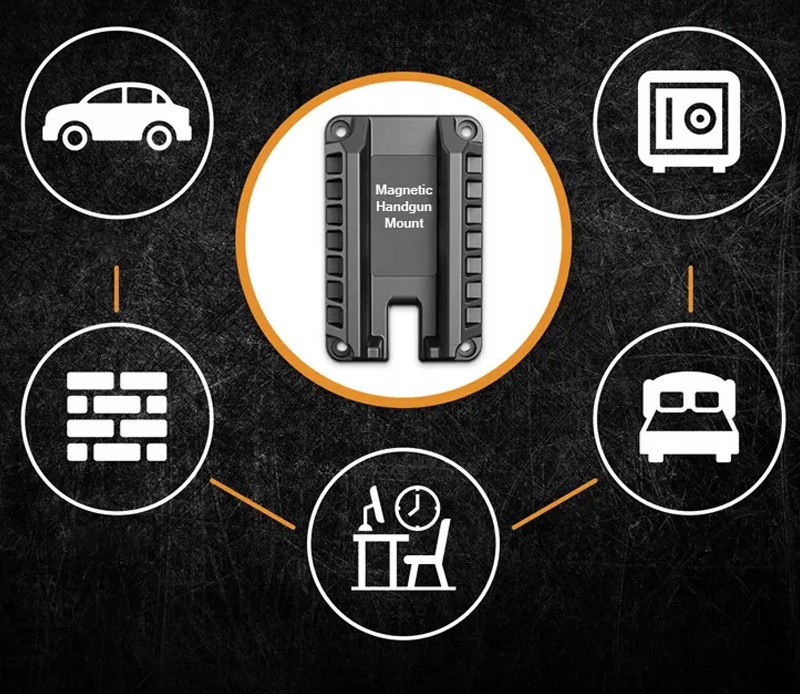 Uchwyt na pistolet broń krótką magnetyczny kantor jubiler szybki dostęp - obrazek 7