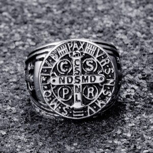 Pierścień sygnet krzyż świętego benedykta 393 - miniatura 10