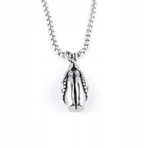 Naszyjnik srebrny modlitwa różaniec wiara ręce 307 - miniatura 2