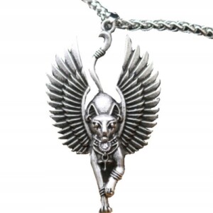 Naszyjnik bastet amulet staroegipski ra słońce 132 - miniatura 2